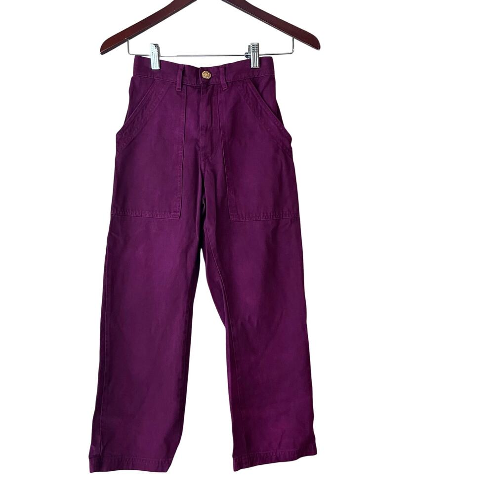 Big Bud Press Work Pant XXS Maroon Purple Fuchsia Petite Cotton